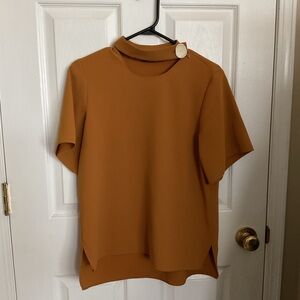 Zara Women's Top, size M, mustard colour
